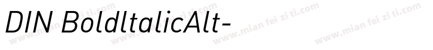 DIN BoldltalicAlt字体转换